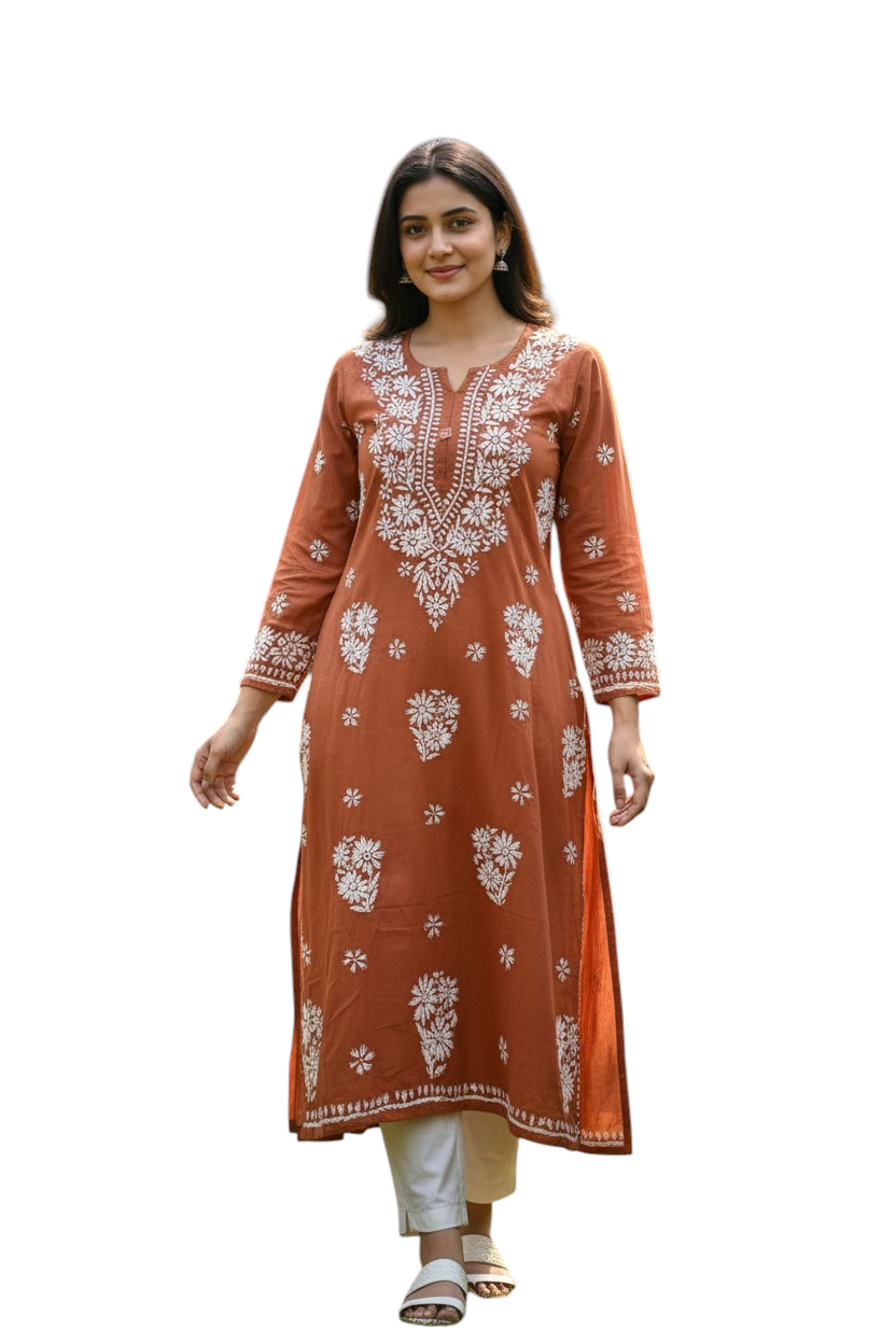 Premium Rayon Chikankari Kurti | Plus size